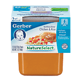 Gerber  chicken & rice nutritious dinner baby food, stage 2, 2-pack Full-Size Picture